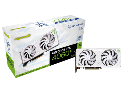 Manli GeForce RTX™ 4060 Ti 16GB Polar Fox Twin